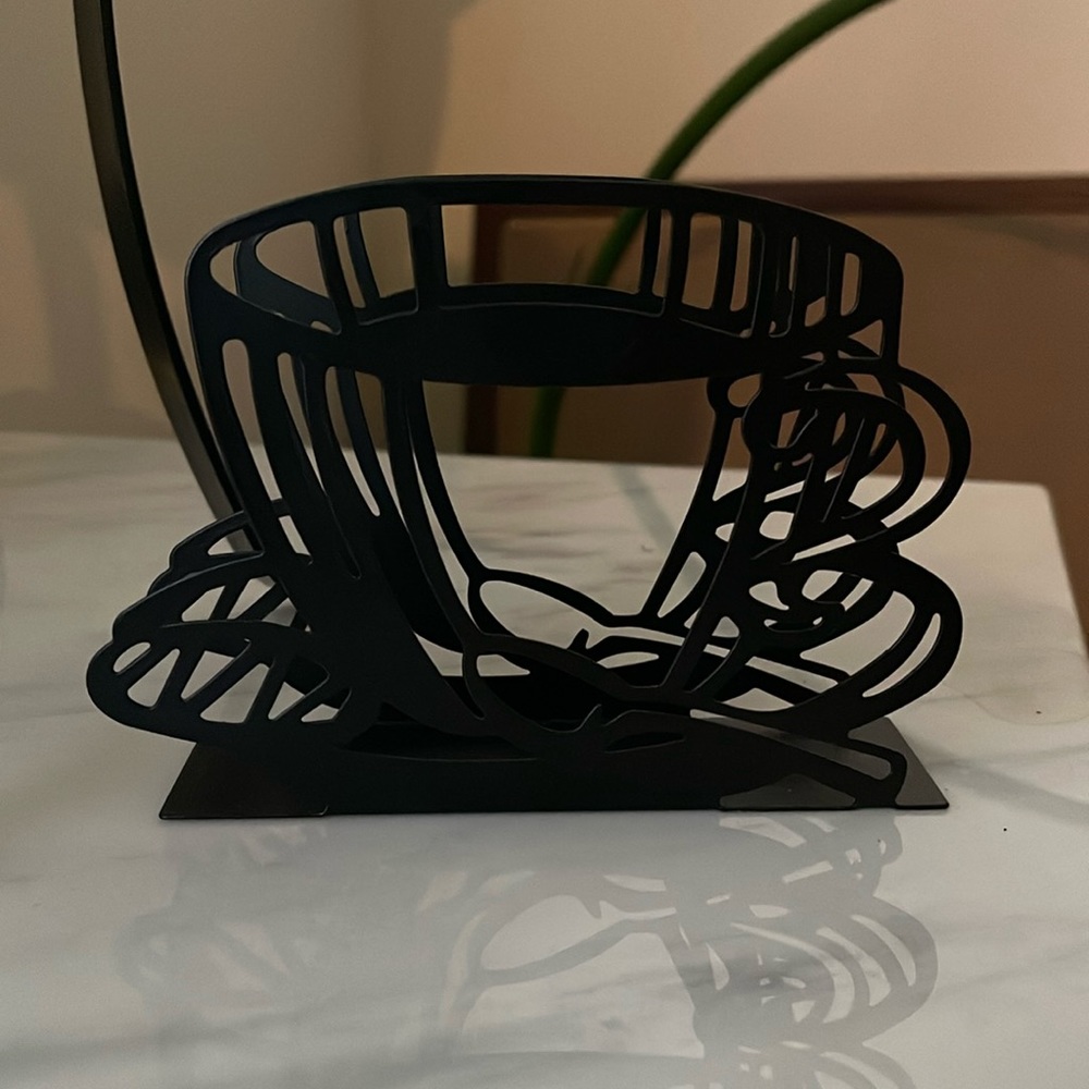 Black Metal Napkin Holder